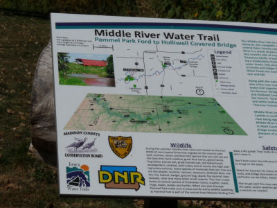 Water trail sign