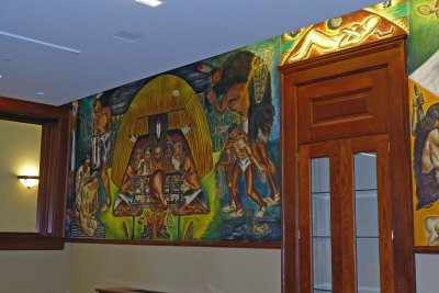 WPA mural, restored