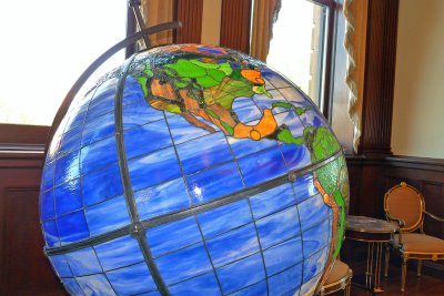 Globe in stained glass