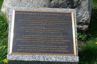 Covered bridge plaque