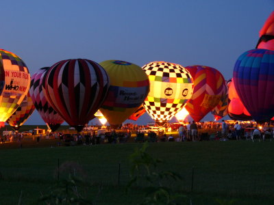 All lit up