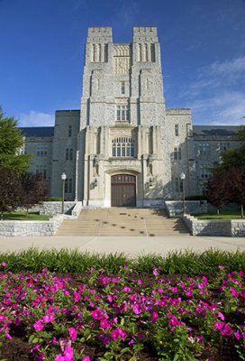 Burruss Hall And Flowers