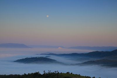 Morning Moon With Fog: Giles County