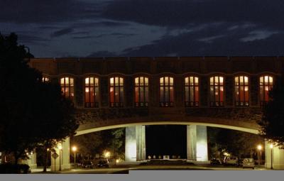 Torgersen Hall Framing the War Memorial