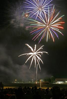 4th Of July Fireworks Over The Old Blacksburg High School