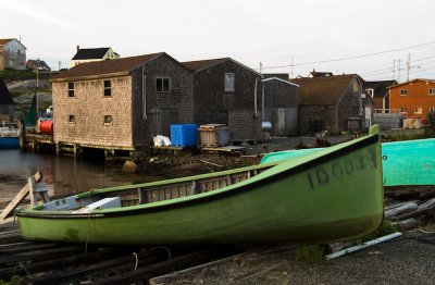 Green Boats - Peggys Cove