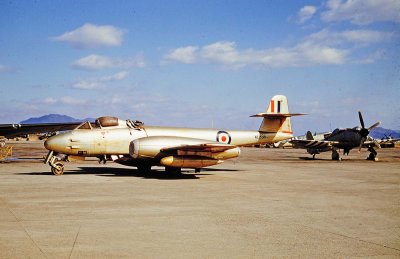 Gloster Meteor (I think) Iwakuni Japan Feb, 1952