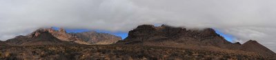 Fog lifting over the Chisos Basin