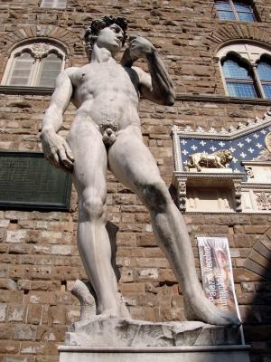 David in front of Palazzo Vecchio