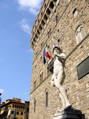 David in front of Palazzo Vecchio