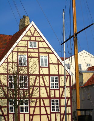 Half-timber buildings in Christianshavn