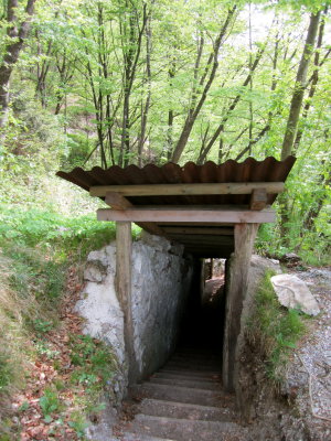 Rebuilt fortifications from the Italian troops, still on the mountainside