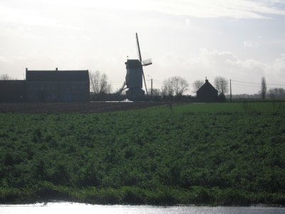 Traditional Windmill near Ieper