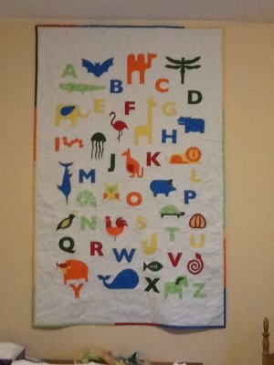 Alphabet of animals quilt for Lars