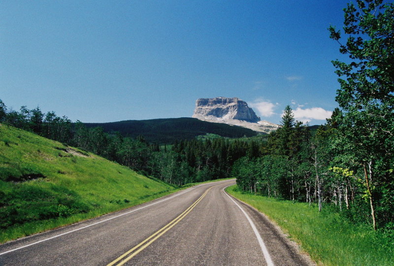 The drive from Glacier to Waterton is very scenic. Chief Mt. Waterton Natl Park, 7/9/11