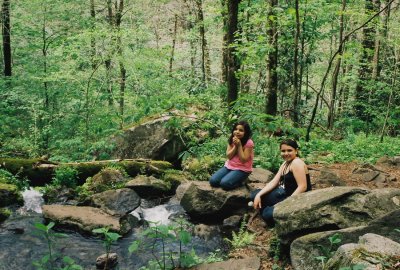 Relaxing at the falls.