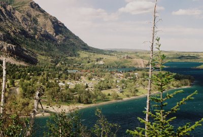 View of the town of Waterton from the trail. 7/8/11