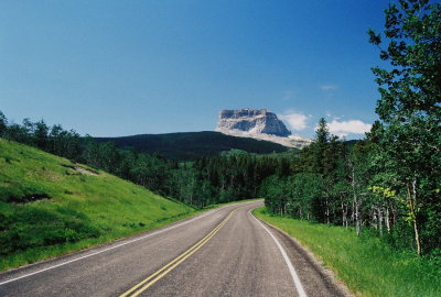 The drive from Glacier to Waterton is very scenic. Chief Mt. Waterton Nat'l Park, 7/9/11