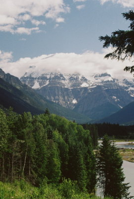 The view of Mt. Robson from our cabin near Mt. Robson Provincial Park 7/13/11