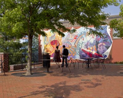 Couple and Mural in Red Bank