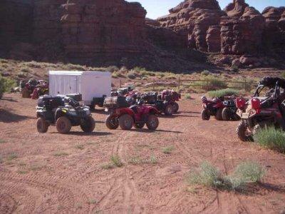 ATVs rounded upat Indian Creek Corral