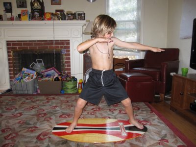 Nice Form on the Skimboard