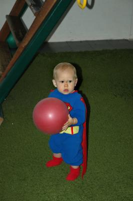 Superman with his ball