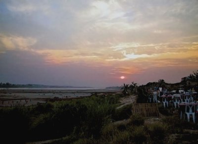 Sunset by the Mekong