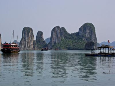 Boats, islands, and floating house