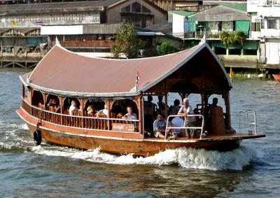 Rice barge with tourists