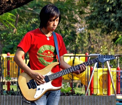 Young guitarist
