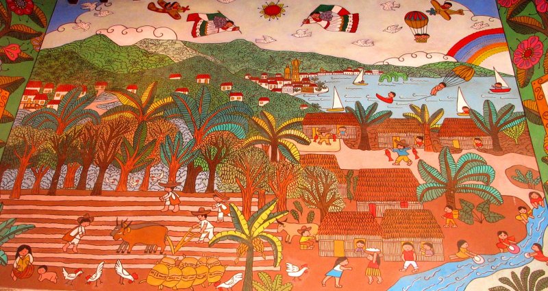 Manuel Lepe mural at City Hall, Puerto Vallarta
