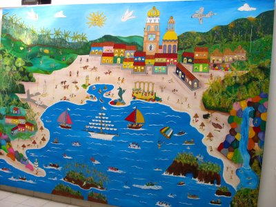 Mural at Puerto Vallarta Naval History Museum