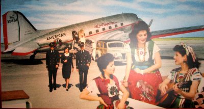 American Airlines vintage poster, Puerto Vallarta Airport