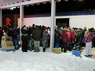 2011 February 21 baggage area in Moosonee