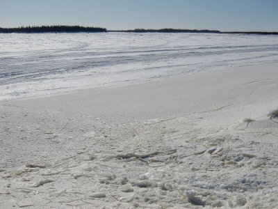 Ice along shore