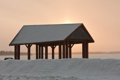 Shelter along Revillon Road