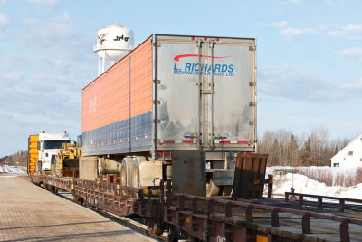 Freight 419 in Moosonee 2011 April 8