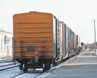 Freight 419 in Moosonee 2011 April 8