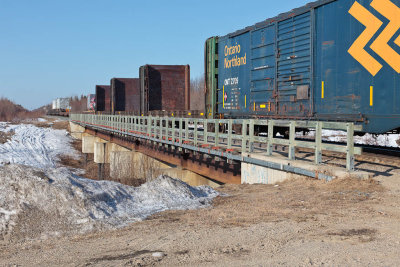 Freight 419 arriving 2011 April 15th crossing Store Creek