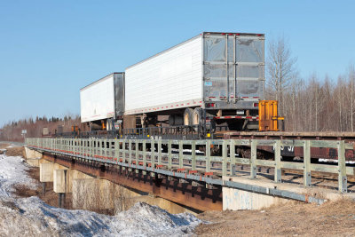 Freight 419 arriving 2011 April 15th crossing Store Creek