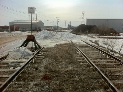 End of the track at Moosonee Airport