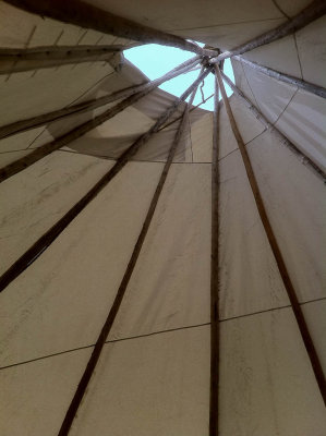 Inside tipi