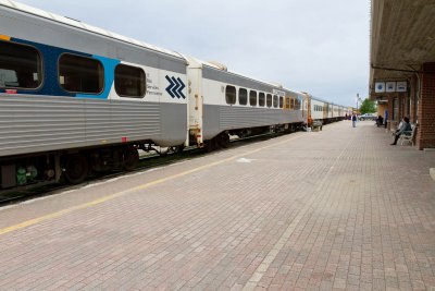 Platform view of Polar Bear Express