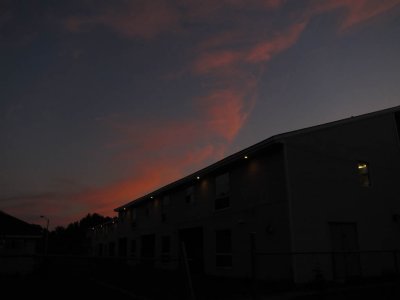 Clouds over Seniors Residence after sunset 2011 June 25