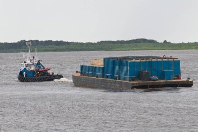 Barge being towed north 2011 July 5th