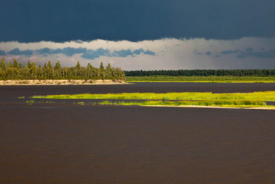 South end of Butler Island in directional light after rain