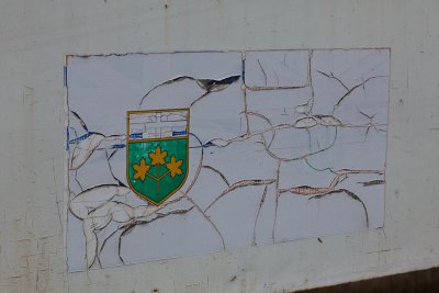 Faded Ontario flag on coach