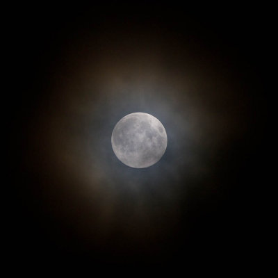 Moon in light clouds 2011 September 11th