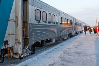 Passenger section of the Polar Bear Express